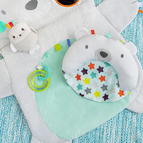 Bright Starts Tummy Time Prop & Play Activity Mat - Polar Bear, Ages Newborn +, 1 Count (Pack of 1)