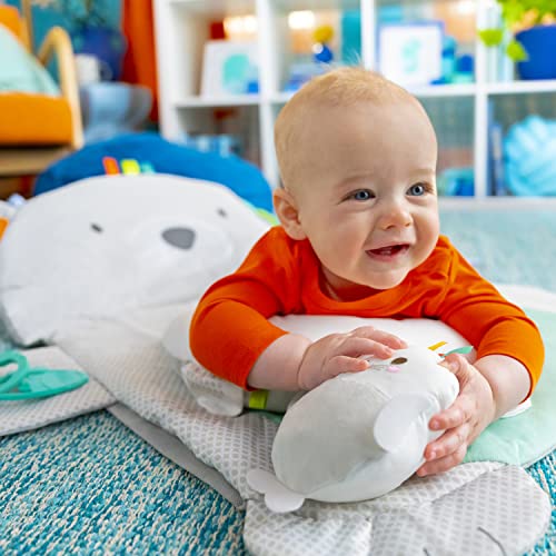 Bright Starts Tummy Time Prop & Play Activity Mat - Polar Bear, Ages Newborn +, 1 Count (Pack of 1)