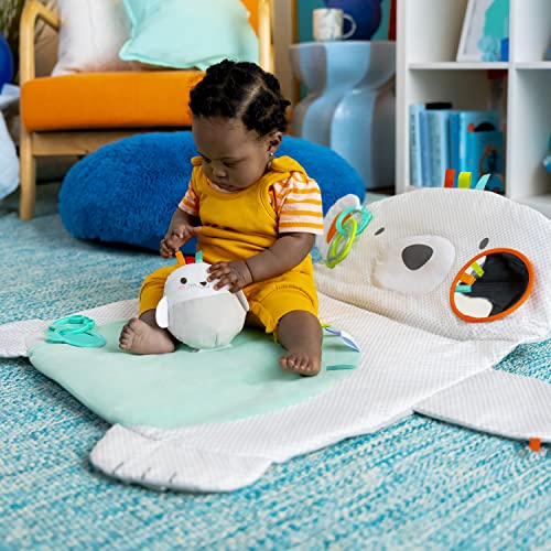 Bright Starts Tummy Time Prop & Play Activity Mat - Polar Bear, Ages Newborn +, 1 Count (Pack of 1)