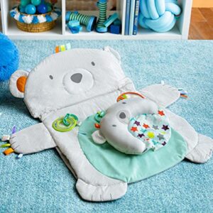 Bright Starts Tummy Time Prop & Play Activity Mat - Polar Bear, Ages Newborn +, 1 Count (Pack of 1)