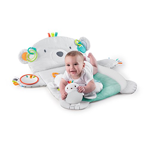 Bright Starts Tummy Time Prop & Play Activity Mat - Polar Bear, Ages Newborn +, 1 Count (Pack of 1)