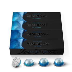 nespresso capsules vertuoline, iced coffee variety pack, iced leggero, iced forte, 40 count, brews 2.7 ounce and 7.77 ounce (vertuoline only)