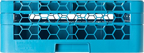 CFS RG16-214 OptiClean 16 Compartment Glass Rack with 2 Extenders, 4-7/16" Compartments, Blue (Pack of 3)