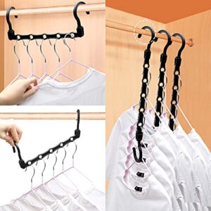 Closet Organizer,12 Pack Stronger Closet Organizers and Storage Clothes Hanger with 5 Holes Closet Storage for Heavy Clothes,College Dorm Room Essentials Magic Closet Organization Space Saving Hangers