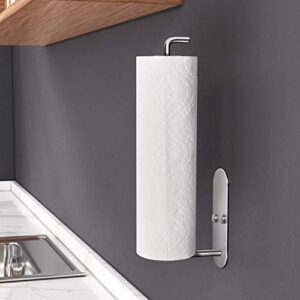 HUFEEOH Paper Towel Holder Under Cabinet Mount for Kitchen Paper Towel, Adhesive Paper Towel Roll Holder for Bathroom Towel, SUS304 Stainless Steel