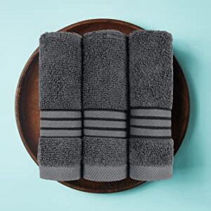 Utopia Towels 8-Piece Luxury Towel Set, 2 Bath Towels, 2 Hand Towels, and 4 Wash Cloths, 600 GSM 100% Ring Spun Cotton Highly Absorbent Towels for Bathroom, Sports, and Hotel (Grey)