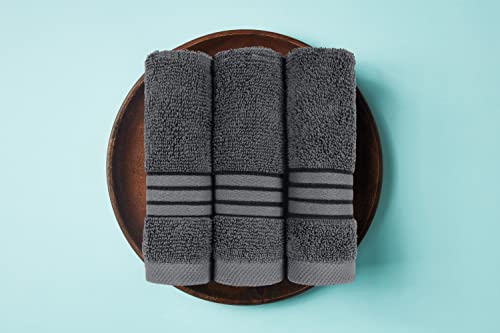 Utopia Towels 8-Piece Luxury Towel Set, 2 Bath Towels, 2 Hand Towels, and 4 Wash Cloths, 600 GSM 100% Ring Spun Cotton Highly Absorbent Towels for Bathroom, Sports, and Hotel (Grey)