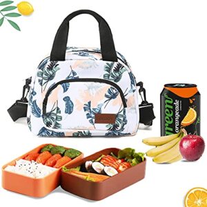 TAHAN Insulated Lunch Box For Girls Small Lunch Bag Adult Women Work Kawaii Lunch Tote For Teen School Cute Compact Lunch Pail For Kids Keep Warm Lunch Pale For Ladies Teacher