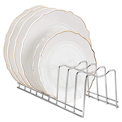 lonpute Pot Lid Organizer, Kitchen Pot Lid Rack Holder, Rest Cutting Board, Baking Sheet, Stainless Steel (Silver, 1)