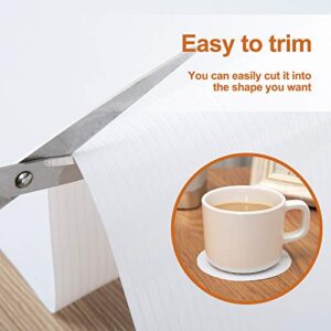 SinhRinh Drawer and Shelf Liner, 17.5IN x 10FT Non Slip Non Adhesive Cabinet Liner for Kitchen and Desk - White Ribbed