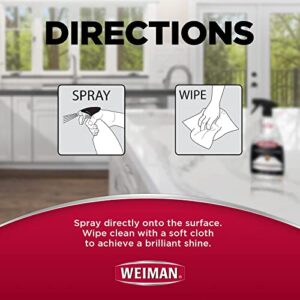 Weiman Quartz Countertop Cleaner and Polish - 24 Ounce with Microfiber Cloth - Clean and Shine Your Quartz Countertops Islands and Stone Surfaces with UV Protection