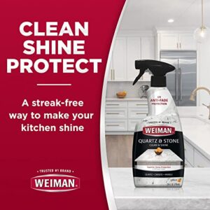 Weiman Quartz Countertop Cleaner and Polish - 24 Ounce with Microfiber Cloth - Clean and Shine Your Quartz Countertops Islands and Stone Surfaces with UV Protection