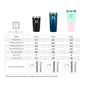 IRON °FLASK Classic Tumbler - 32 Oz, Vacuum Insulated Stainless Steel, Hot Cold, Double Walled, Thermo Travel Mug, Water Metal Canteen