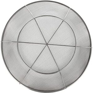 Large Fine Mesh Pasta Strainer, Metal Colander for Rice, Quinoa, Yogurt (10 x 4 In)