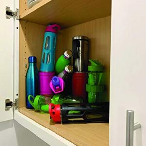 Jokari Tumbler and Bottle Storage Organizer Door Rack Holds Large Water and Drinking Containers with a Unique Over the Door Shelf System with Mesh Net Sleeves that Hangs Perfect in a Kitchen Pantry