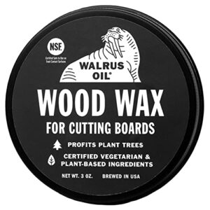 walrus oil – wood wax, 3 oz can, fda food-safe, cutting board wax and board cream