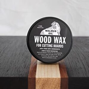 WALRUS OIL - Wood Wax, 3 oz Can, FDA Food-Safe, Cutting Board Wax and Board Cream