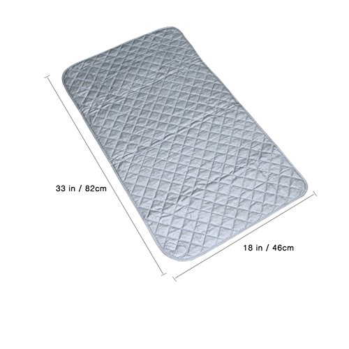 Ruibo Magnetic Ironing Mat Blanket Ironing Board Replacement,Iron Board Alternative Cover / Quilted Washer Dryer Heat Resistant Pad / Portable Ironing Board Cover/Mat Grey 33"X 18"