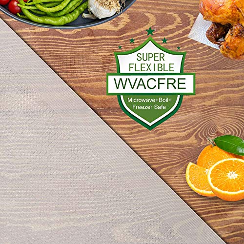 WVacFre 6 Pack 8"x20'(3Rolls) and 11"x20'(3Rolls) Vacuum Sealer Bags Rolls with Commercial Grade,BPA Free,Heavy Duty,Great for Food Vac Storage or Sous Vide Cooking