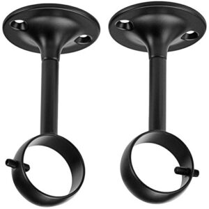 Amazon Basics Curtain Rod Ceiling-Mount Bracket, Set of 2, Black