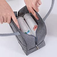 AURUZA Lunch Bag,Insulated Lunch Bag,Waterproof and Reusable,Men Lunch Tote with Interior Pockets,Waterproof Thermal Lunch Cooler for Picnic/office/school