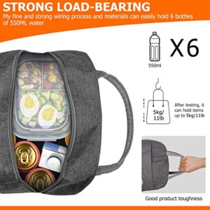 AURUZA Lunch Bag,Insulated Lunch Bag,Waterproof and Reusable,Men Lunch Tote with Interior Pockets,Waterproof Thermal Lunch Cooler for Picnic/office/school