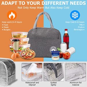 AURUZA Lunch Bag,Insulated Lunch Bag,Waterproof and Reusable,Men Lunch Tote with Interior Pockets,Waterproof Thermal Lunch Cooler for Picnic/office/school