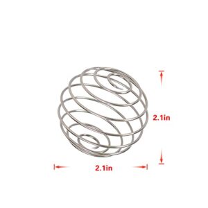 6 PCS 2 inches Shaker Balls, 304 stainless steel Shaker Bottle Ball Replacement，Whisk Ball Milkshake Protein Wire Mixer Mixing Cup Blend Shaker Bottle replace individual package