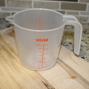 IMUSA USA 2 Cup Plastic Measuring Cup, Transparent