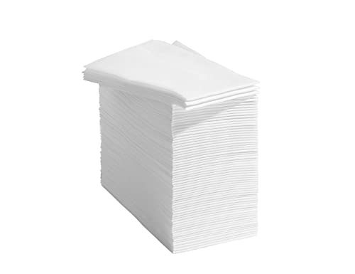 50 Linen Feel Disposable Bathroom Napkins - White | Disposable Guest Towels | Wedding Napkins | Paper Napkins | Disposable Paper Hand Towels for Guest Bathroom, Parties, Weddings, Dinners Or Events