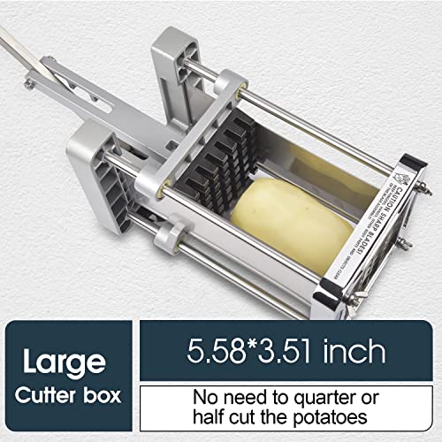 French Fry Cutter, Sopito Professional Potato Cutter Stainless Steel with 1/2-Inch Blade Great for Potatoes Carrots Cucumbers