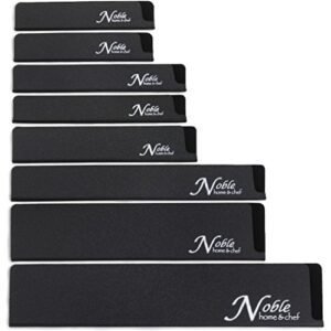 noble home & chef 8-piece universal knife guards are felt lined, more durable, non-bpa, gentle on blades, and long-lasting knives covers are non-toxic and abrasion resistant! (knives not included)