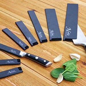 Noble Home & Chef 8-Piece Universal Knife Guards are Felt Lined, More Durable, Non-BPA, Gentle on Blades, and Long-Lasting Knives Covers Are Non-Toxic and Abrasion Resistant! (Knives Not Included)