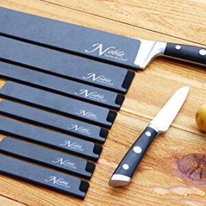 Noble Home & Chef 8-Piece Universal Knife Guards are Felt Lined, More Durable, Non-BPA, Gentle on Blades, and Long-Lasting Knives Covers Are Non-Toxic and Abrasion Resistant! (Knives Not Included)