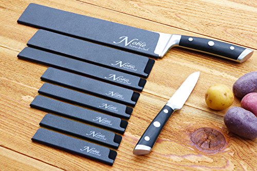 Noble Home & Chef 8-Piece Universal Knife Guards are Felt Lined, More Durable, Non-BPA, Gentle on Blades, and Long-Lasting Knives Covers Are Non-Toxic and Abrasion Resistant! (Knives Not Included)