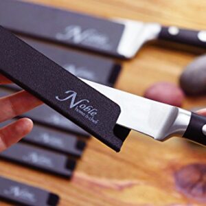 Noble Home & Chef 8-Piece Universal Knife Guards are Felt Lined, More Durable, Non-BPA, Gentle on Blades, and Long-Lasting Knives Covers Are Non-Toxic and Abrasion Resistant! (Knives Not Included)