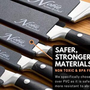 Noble Home & Chef 8-Piece Universal Knife Guards are Felt Lined, More Durable, Non-BPA, Gentle on Blades, and Long-Lasting Knives Covers Are Non-Toxic and Abrasion Resistant! (Knives Not Included)