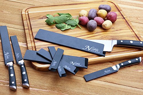 Noble Home & Chef 8-Piece Universal Knife Guards are Felt Lined, More Durable, Non-BPA, Gentle on Blades, and Long-Lasting Knives Covers Are Non-Toxic and Abrasion Resistant! (Knives Not Included)