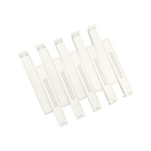 10 pcs plastic sealing clips, bag sealing clip for snacks, chip bags and kitchen food storage bag, 4 inches, pure white