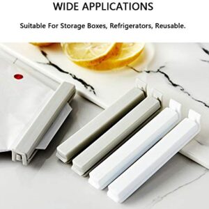 10 Pcs Plastic Sealing Clips, Bag Sealing Clip for Snacks, Chip Bags and Kitchen Food Storage Bag, 4 inches, Pure White