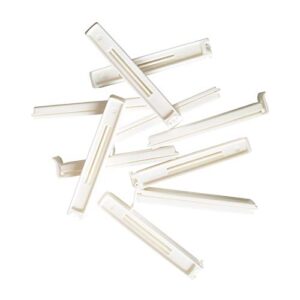 10 Pcs Plastic Sealing Clips, Bag Sealing Clip for Snacks, Chip Bags and Kitchen Food Storage Bag, 4 inches, Pure White