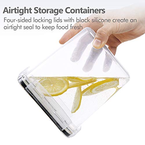 CHEFSTORY Airtight Food Storage Containers Set, 14 PCS Kitchen Storage Containers with Lids for Flour, Sugar and Cereal, Plastic Dry Food Canisters for Pantry Organization and Storage