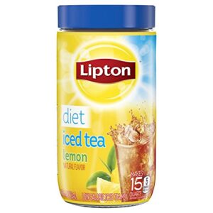 lipton diet iced tea mix, lemon, makes 15 quarts (pack of 2)