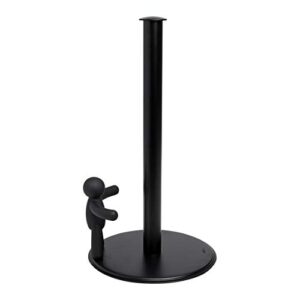 Umbra Buddy Paper Towel Holder Stand for Kitchen Countertop, Unique Dispenser, 7.16 Inch L x 7.16 Inch W x 13.25 Inch H, Black