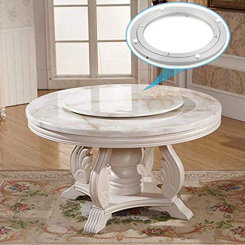 Dailydanny Aluminum Heavy Duty Lazy Susan Rotating Turntable Bearing Swivel Plate Hardware for Dining-Table (14 inch)