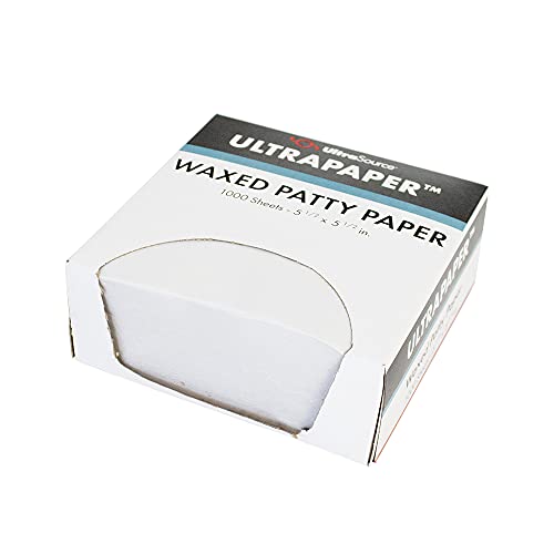 UltraPaper Hamburger Patty Paper, 5.5" x 5.5" Squares (Pack of 1000)