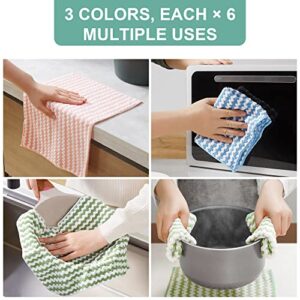 JOYMOOP Microfiber Cleaning Cloth, Kitchen Towels, Dish Rags for Dish Drying Washing, Absorbent Streak Free Lint Free Rags for Cleaning, Reusable and Washable Dish Towels-18 Pack,10"x10"