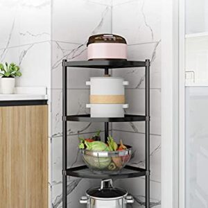 ZIGAMA 4-Tier Kitchen Pot Rack, Multi-layer Corner Shelf Stand Metal Shelves for Kitchen