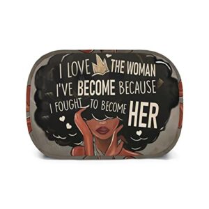 Racigomr African American Girl Lunch Bag Reusable Black Girl Magic Lunch Box Portable Tote Bag for Women Travel Hiking Work Gifts