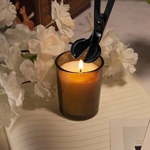 UMOKOON Sturdy Candle Wick Trimmer - Premium Stainless Steel Wick Cutter for Candles - Polished Candle Scissors (Matte Black)